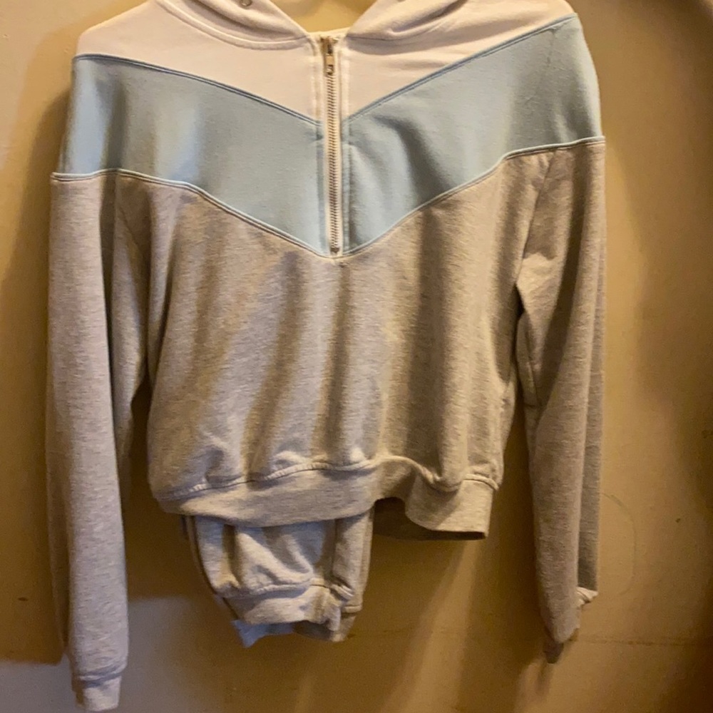 Fashion nova, matching set, Blue white and gray